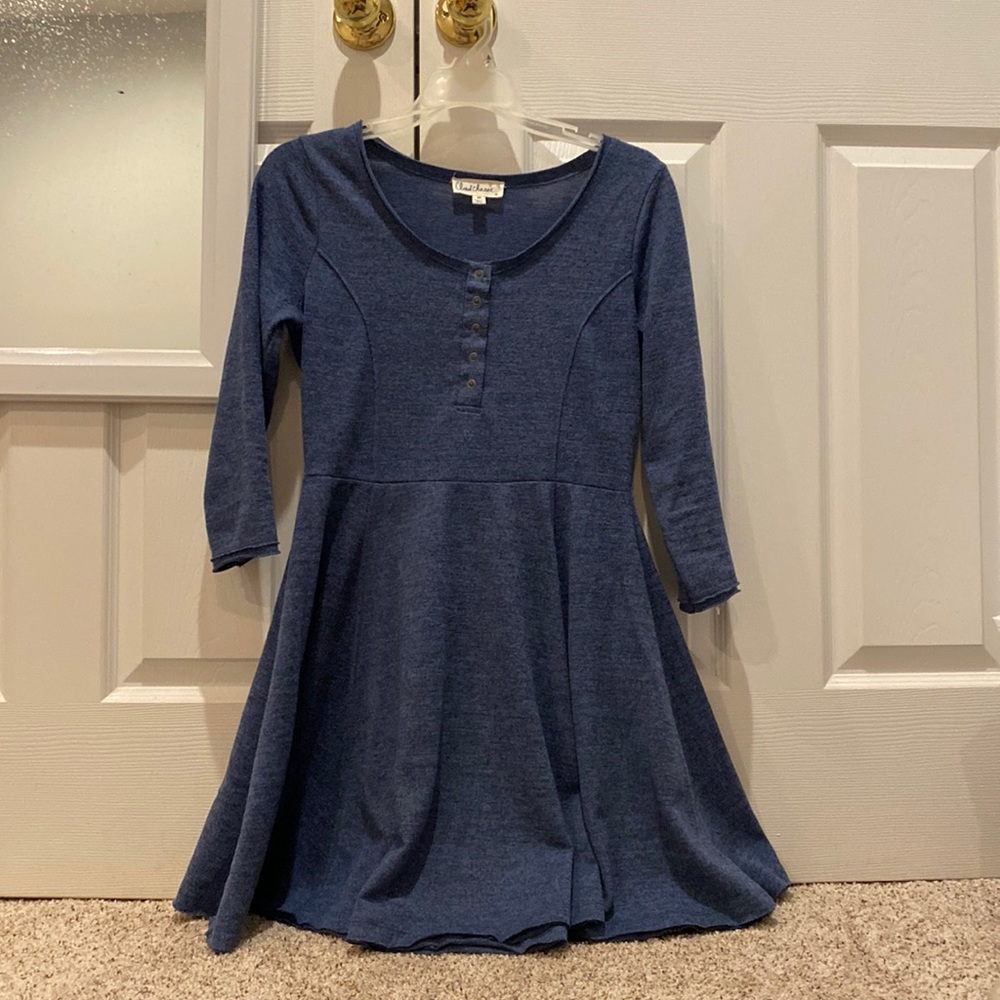 Navy blue junior girls dress, size medium.